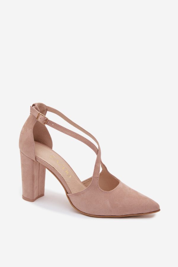 beige Block heel pumps model 229736 Step in style
