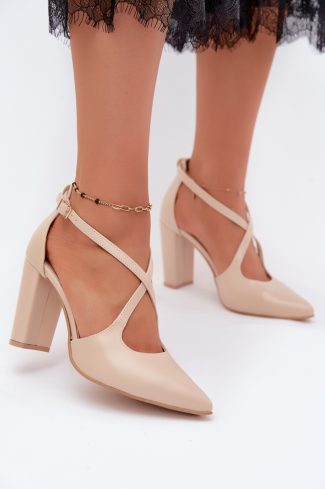 beige Block heel pumps model 229738 Step in style