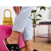 1131268 Black Platform Sandals in Sandals & Flip-Flops For Women with Fabric, Footbed and Platform Height