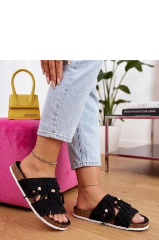 Black Platform Sandals in Sandals & Flip-Flops For Women with Fabric, Footbed and Platform Height