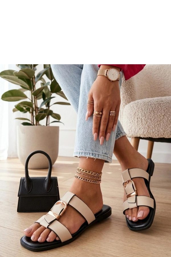 Beige Flip-flops...Fabric, Footbed and Heel Height