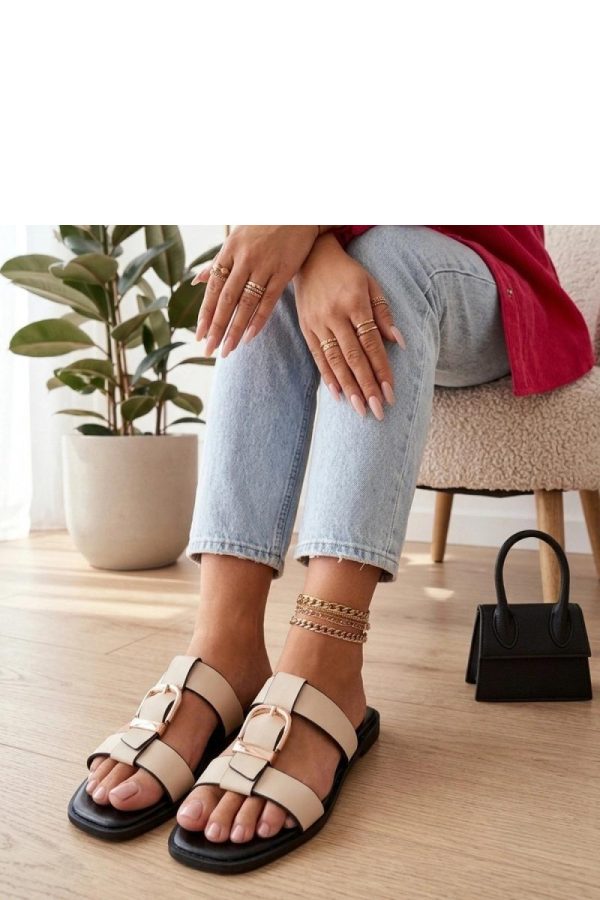 Beige Flip-flops...Fabric, Footbed and Heel Height