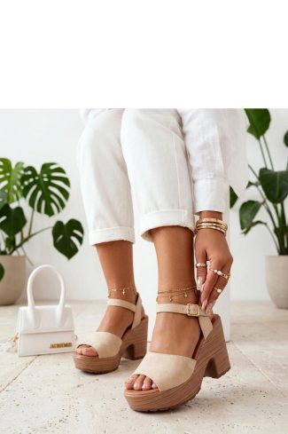 beige Heel sandals model 229780 Solea