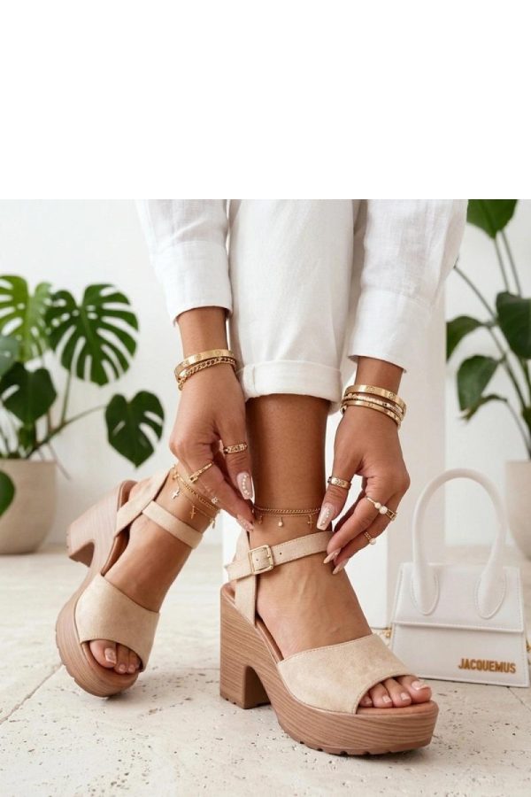 beige Heel sandals model 229780 Solea