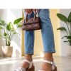 White Heel Sandals...Fabric, Footbed and Heel Height