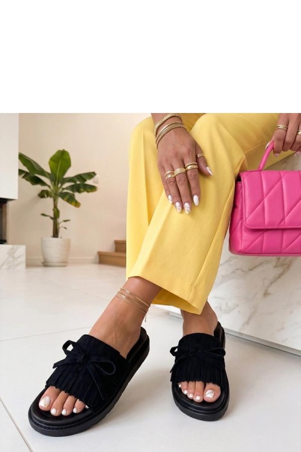 Black Platform Sandals..Fabric, Footbed and Platform Height