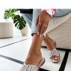 Grey Flip-flops in Sandals & Flip-Flops For Women with Fabric, Footbed and Heel Height