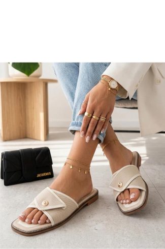 1131335 White Flip-flops in Sandals & Flip-Flops For Women with Fabric, Footbed and Heel Height