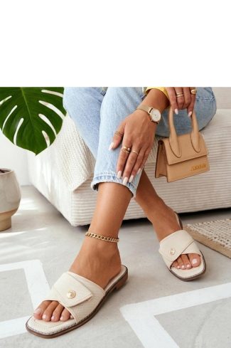 1131337 Brown Flip-flops in Sandals & Flip-Flops For Women with Fabric, Footbed and Heel Height