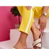 1131339 Brown Flip-flops in Sandals & Flip-Flops For Women with Fabric, Footbed and Heel Height