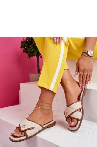 Brown Flip-flops...Fabric, Footbed and Heel Height