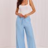 Blue Women Trousers in Pants, Trousers, Shorts with Viscose