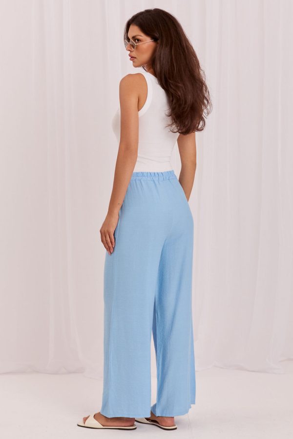 Blue Women Trousers in Pants, Trousers, Shorts with Viscose