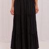 Black Long Skirt in Skirts with Polyamide and Viscose