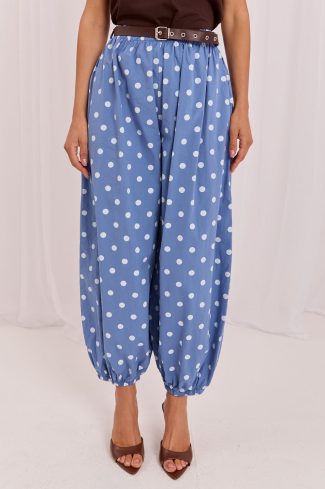 Blue Women Trousers in Pants, Trousers, Shorts with Cotton