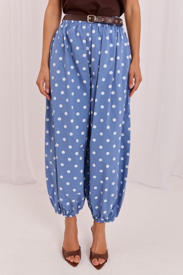 Blue Women Trousers in Pants, Trousers, Shorts with Cotton