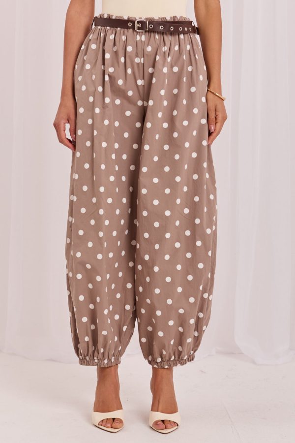 Beige Women Trousers in Pants, Trousers, Shorts with Cotton
