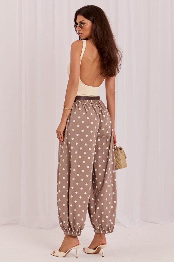 Beige Women Trousers in Pants, Trousers, Shorts with Cotton