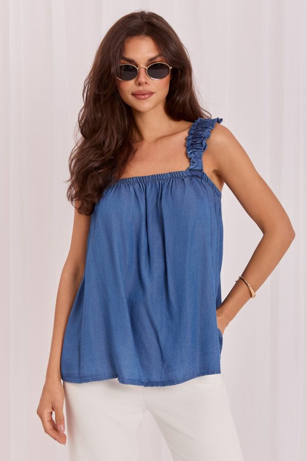 blue Top model 229822 Italy Moda