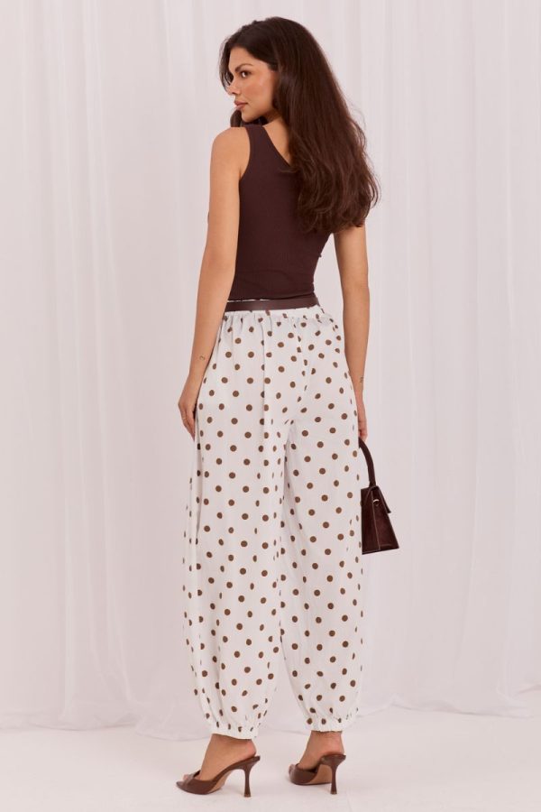 Beige Women Trousers in Pants, Trousers, Shorts with Cotton