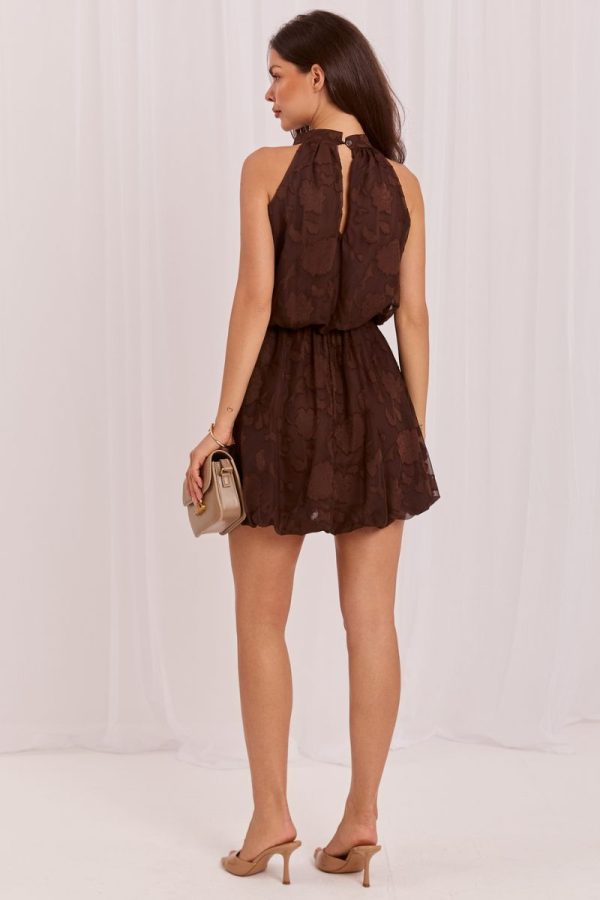 Brown Cocktail Dress in Formal Dresses, Cocktail Dresses with Spandex, Polyester and Viscose