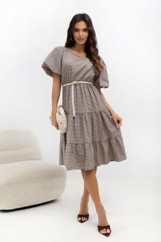 Brown Daydress in Day Dresses with Cotton and Viscose