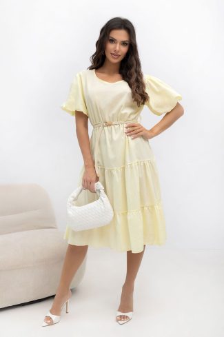 Yellow Daydress in Day Dresses with Cotton and Viscose