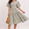 Green Daydress in Day Dresses with Cotton and Viscose