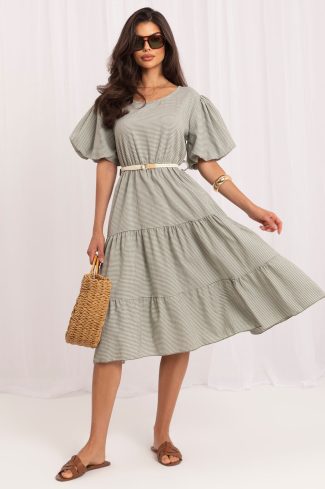 Green Daydress in Day Dresses with Cotton and Viscose