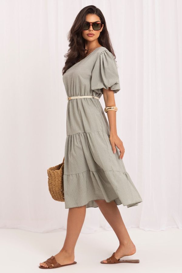 Green Daydress in Day Dresses with Cotton and Viscose