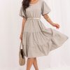 Beige Daydress in Day Dresses with Cotton and Viscose