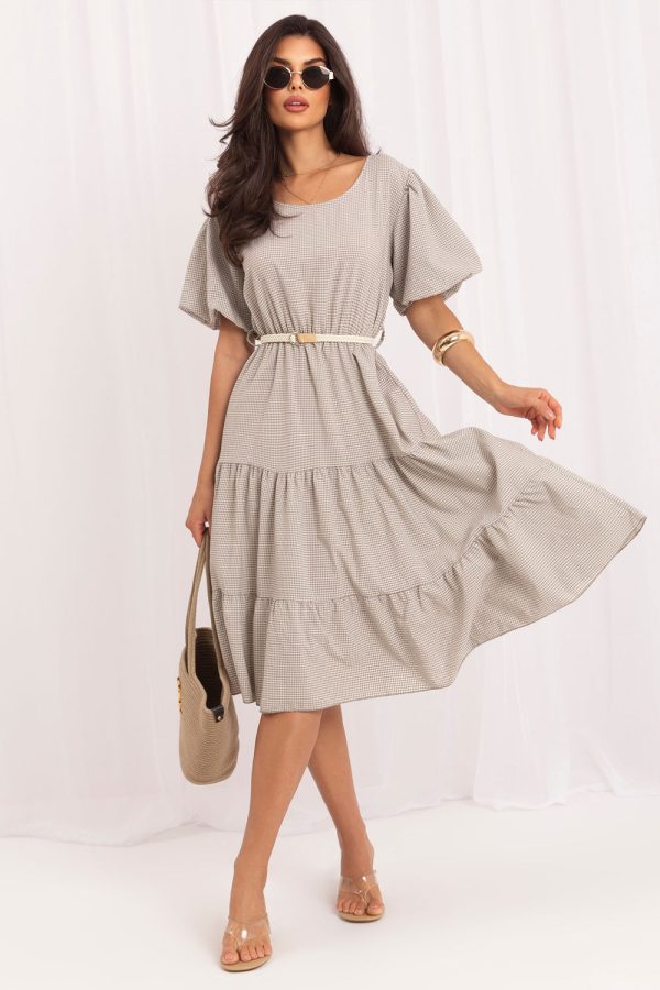 Beige Daydress in Day Dresses with Cotton and Viscose