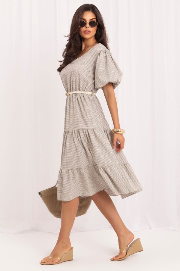Beige Daydress in Day Dresses with Cotton and Viscose