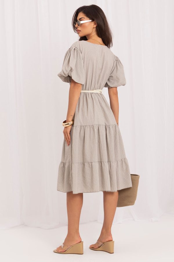 Beige Daydress in Day Dresses with Cotton and Viscose