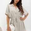 Beige Daydress in Day Dresses with Cotton