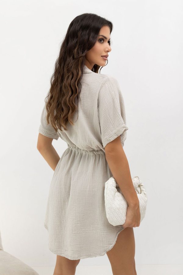 Beige Daydress in Day Dresses with Cotton