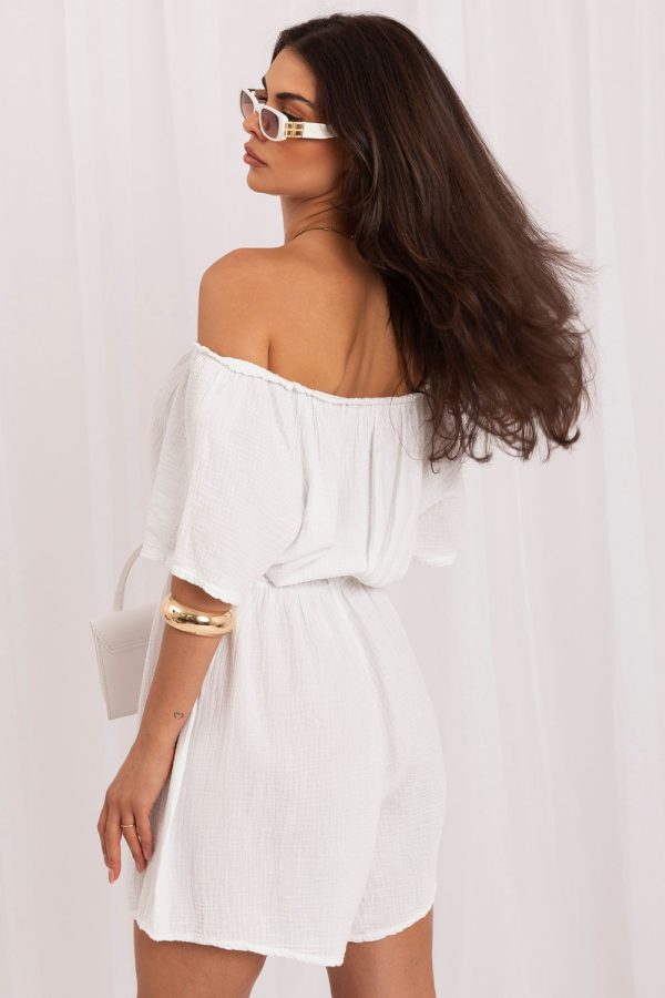White Suit in Playsuits For Women with Cotton