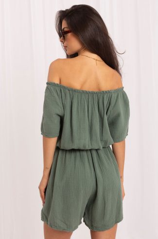 Green Suit in Playsuits For Women with Cotton