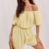 Yellow Suit in Playsuits For Women with Cotton