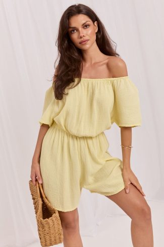 Yellow Suit in Playsuits For Women with Cotton