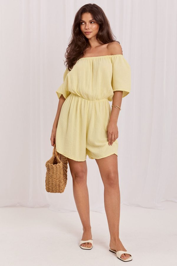 Yellow Suit in Playsuits For Women with Cotton