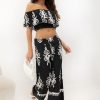 Black Set in Pants, Trousers, Shorts with Viscose
