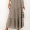 Beige Long Skirt in Skirts with Polyamide and Viscose