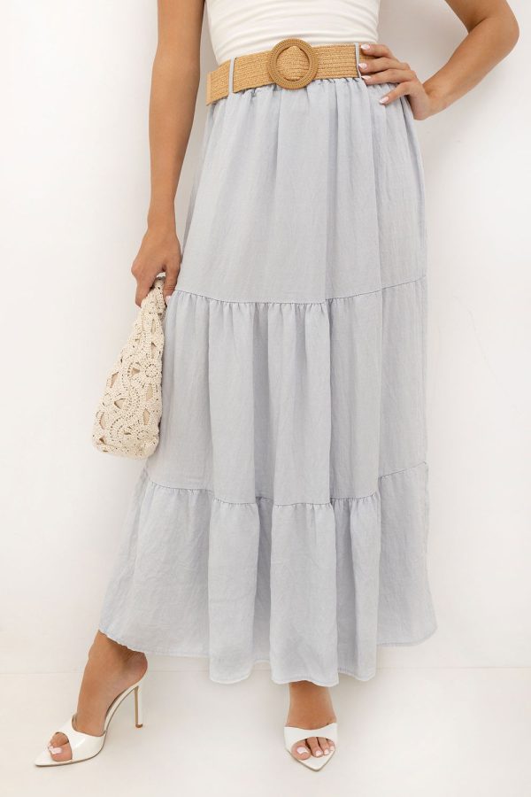 Grey Long Skirt in Skirts with Polyamide and Viscose
