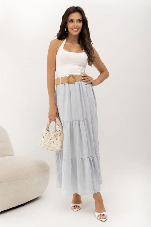 Grey Long Skirt in Skirts with Polyamide and Viscose