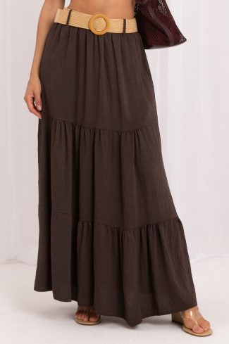 Brown Long Skirt...Polyamide and Viscose