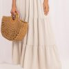 Beige Long Skirt in Skirts with Polyamide and Viscose