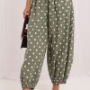 1131828.jpg Green Women Trousers in Pants, Trousers, Shorts with Cotton