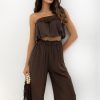 Brown Set in Pants, Trousers, Shorts with Viscose