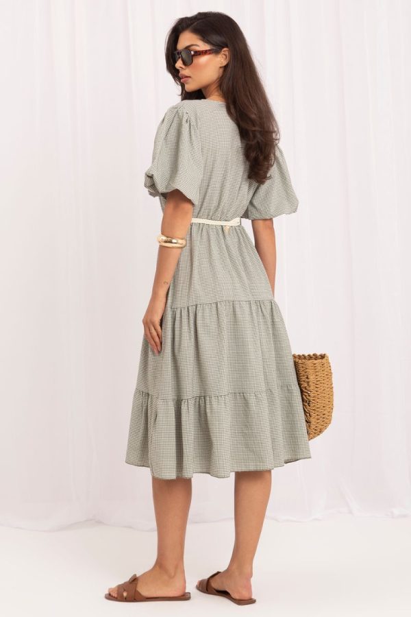 Green Daydress in Day Dresses with Cotton and Viscose